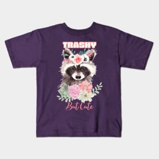 Trashy But Cute Raccoon Kids T-Shirt